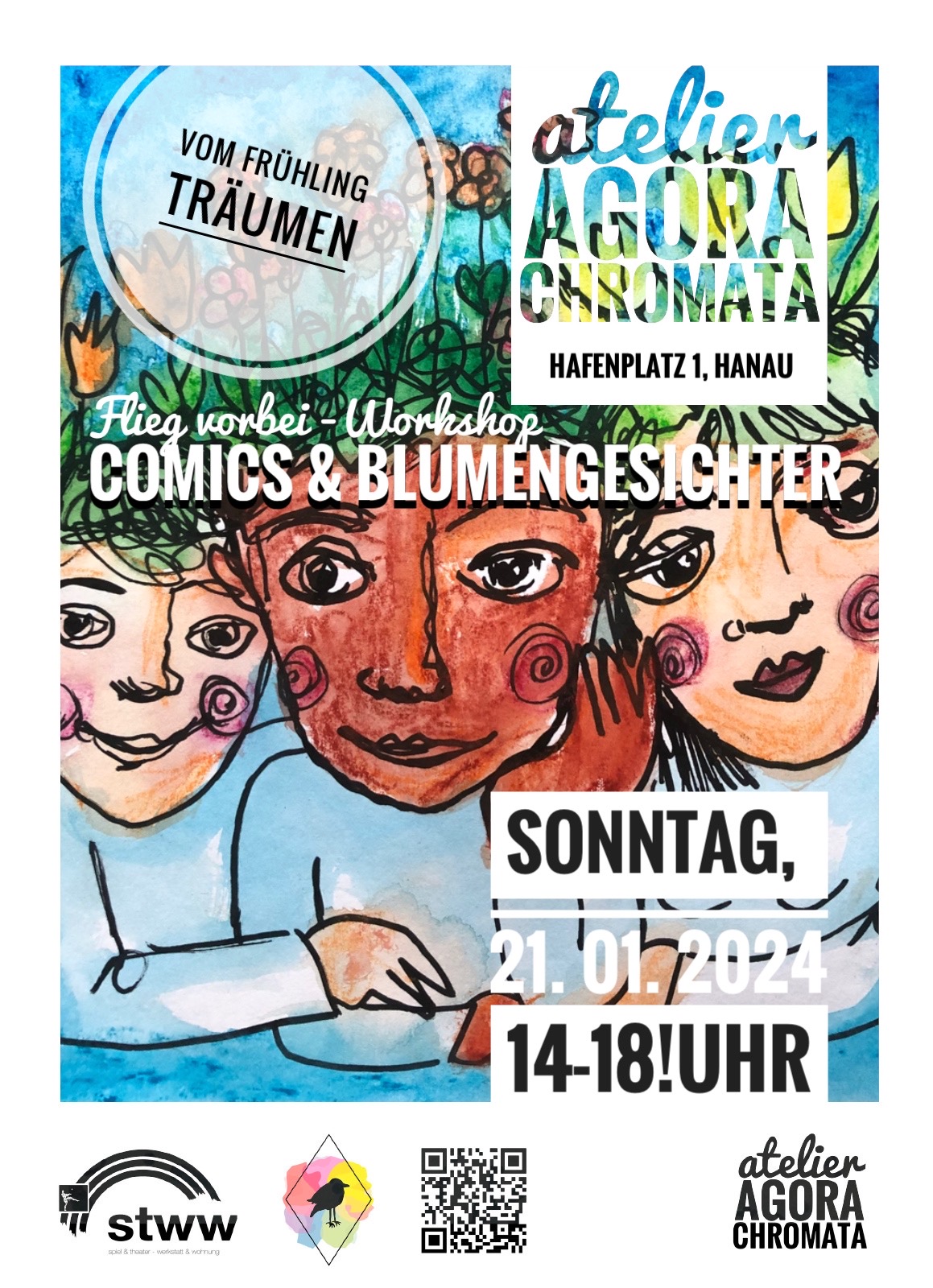 Comics und Blumengesichter