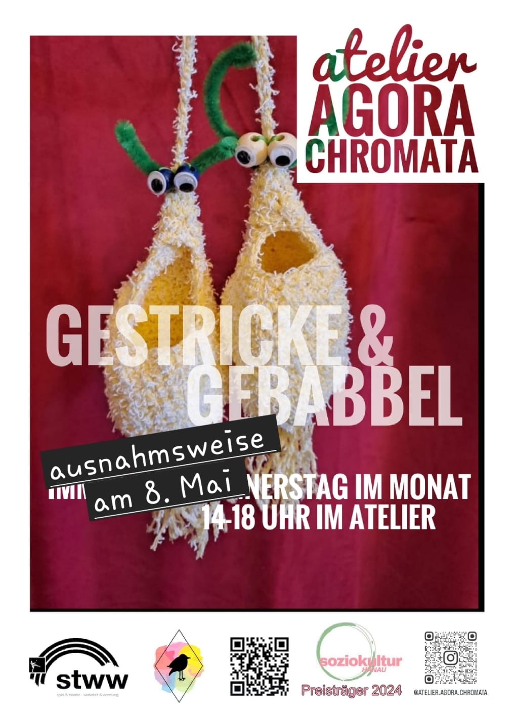 Gestricke & Gebabbel- im Mai am 2. Donnerstag im Monat